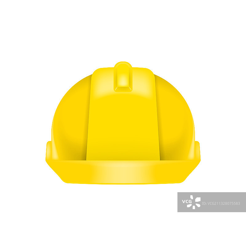 黄色安全施工头盔正面图图片素材
