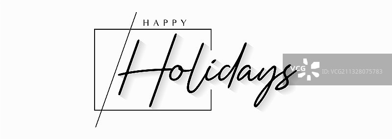 节日快乐手写字母书法图片素材