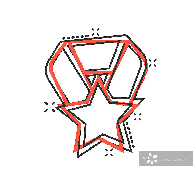 漫画风格的奖章图标图片素材