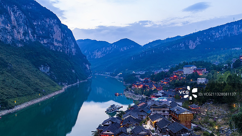 中国 重庆 酉阳 龚滩古镇图片素材