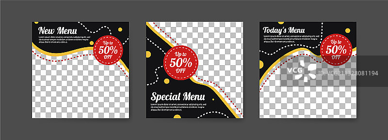 数字营销的社交媒体发布模板图片素材