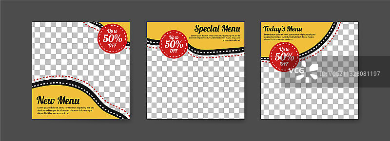 数字营销的社交媒体发布模板图片素材