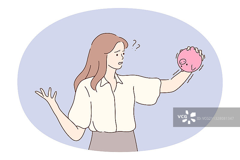 储蓄罐金融损失概念图片素材