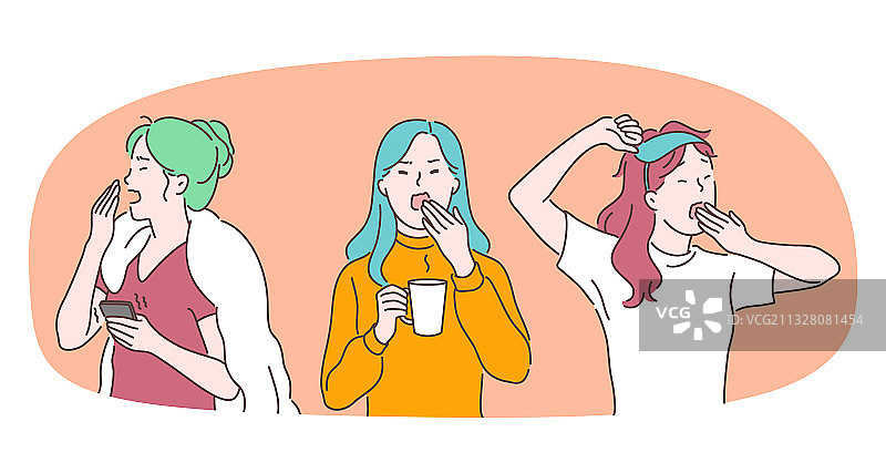 困倦疲惫的概念图片素材