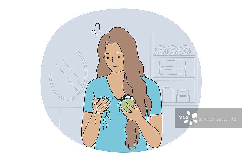 脱发概念图片素材