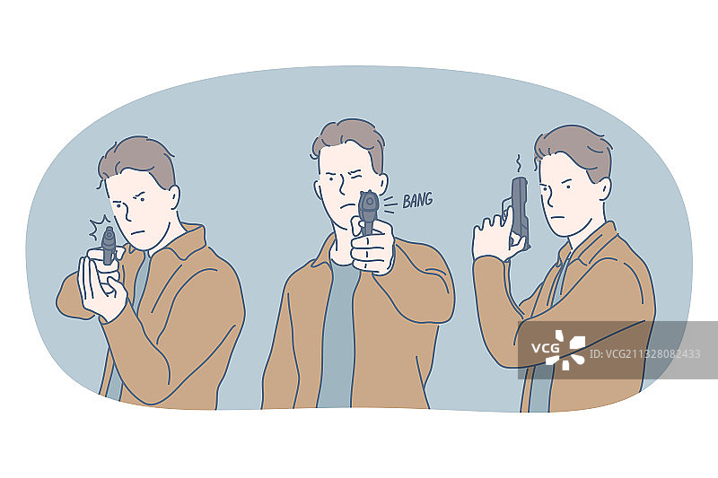 武器和枪支概念图片素材