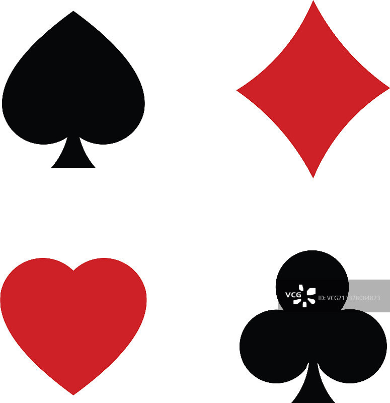 扑克牌符号图标集图片素材