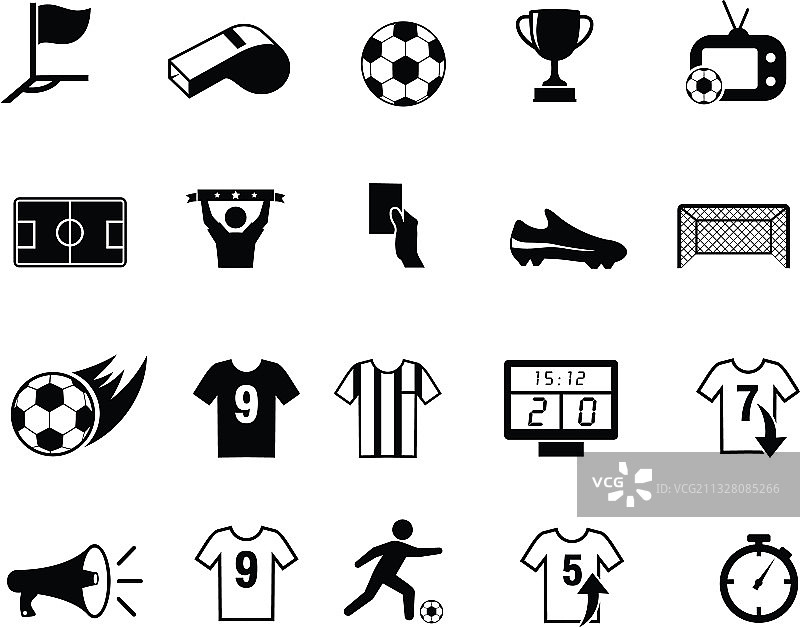 足球运动图标合集图片素材