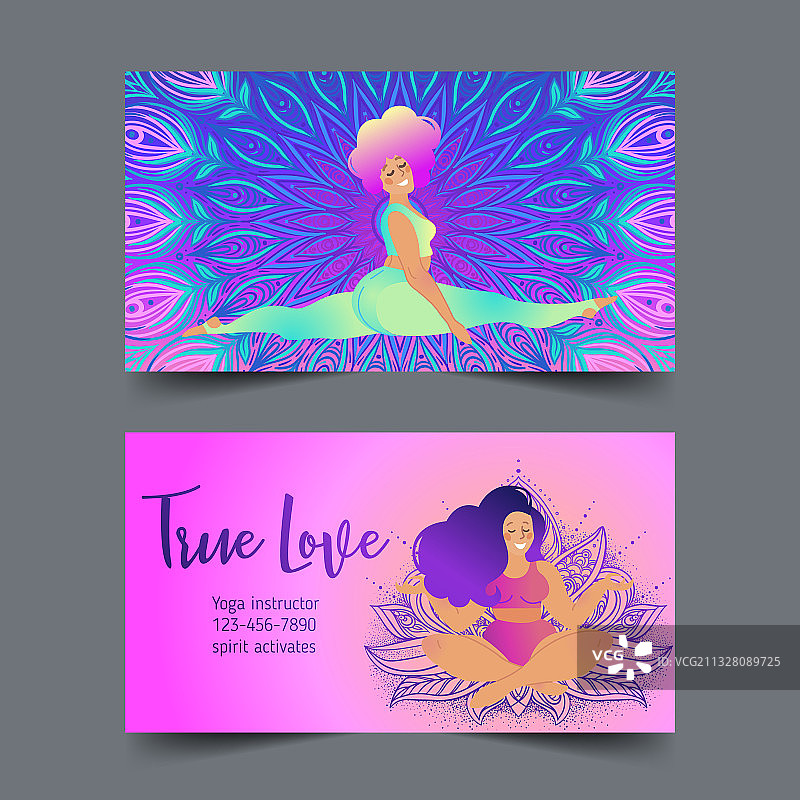 加大码曲线女士瑜伽课程瑜伽卡图片素材