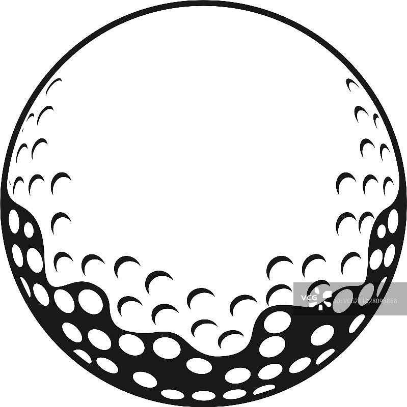 黑白高尔夫球图标图片素材