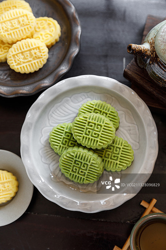 中式茶点心绿豆糕图片素材