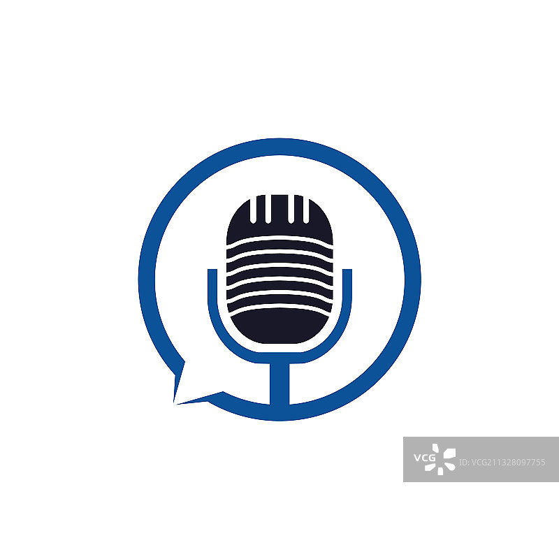 播客对话Logo设计图片素材