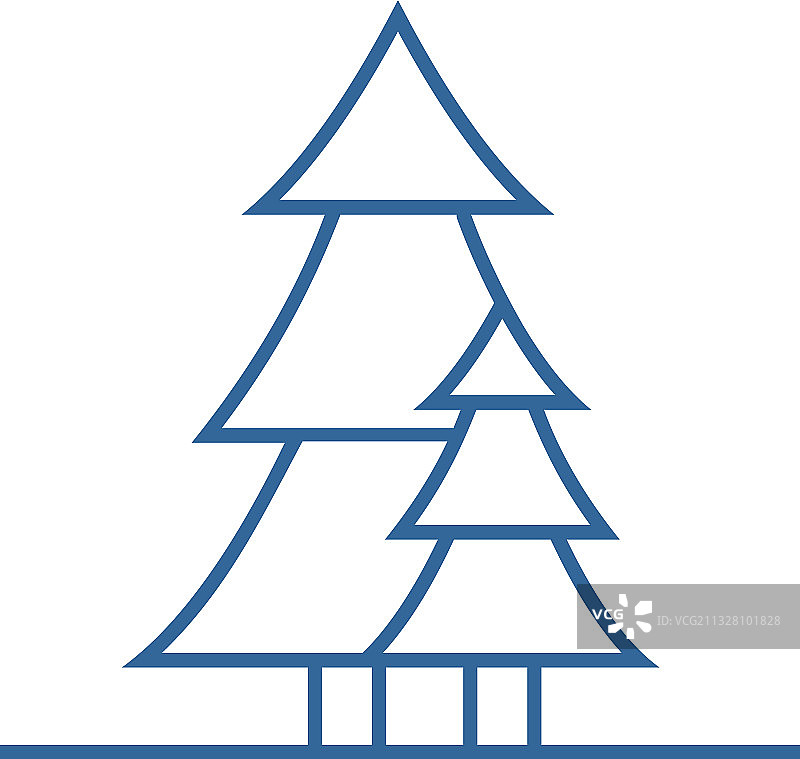 户外松树logo设计模板图片素材