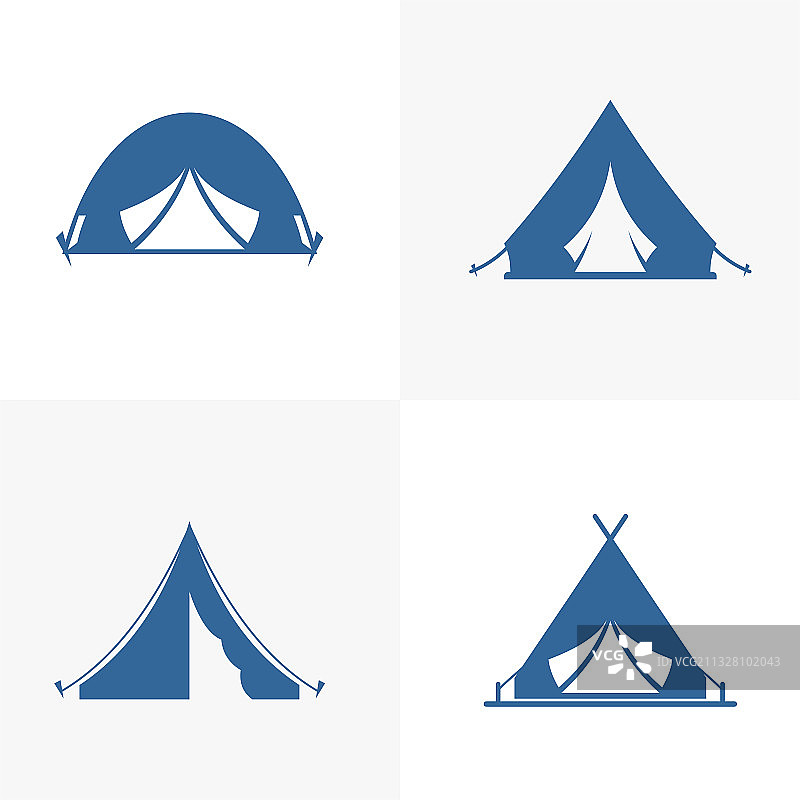 帐篷Logo设计模板图片素材