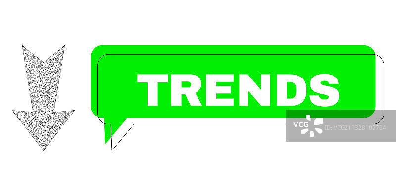 趋势绿色消息云和网格图片素材