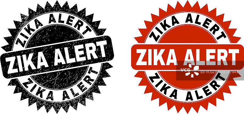 寨卡病毒警告黑色徽章封印，已腐蚀图片素材