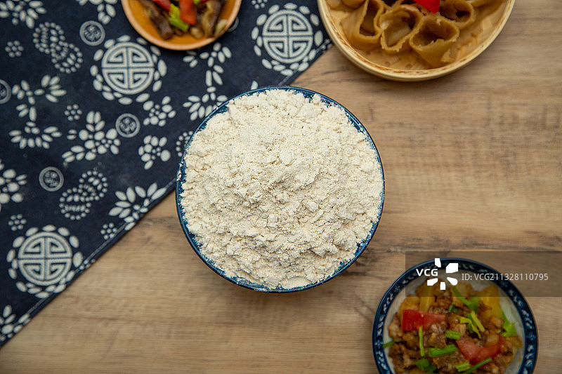 中国西北传统美食——莜面图片素材