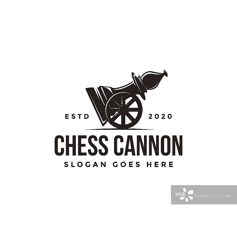 复古经典徽章国际象棋标志图片素材