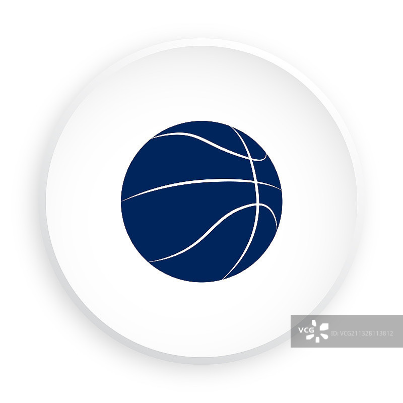 新拟态风格篮球图标图片素材