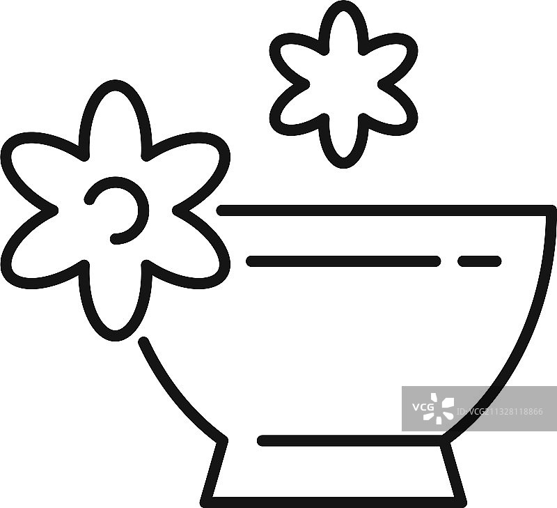 美容碗图标轮廓样式图片素材