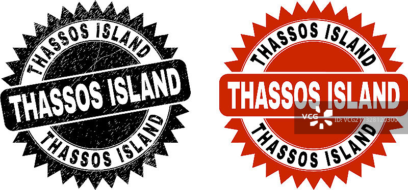 带纹理的萨索斯岛黑色花结邮戳图片素材