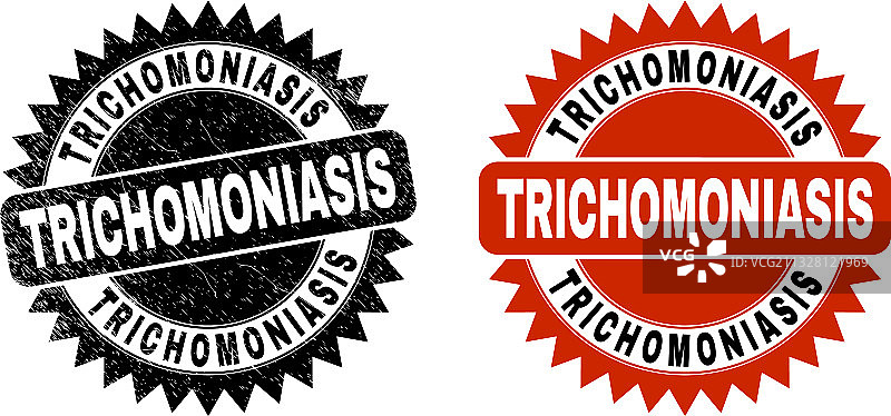腐蚀的黑色玫瑰花结上的阴道毛滴虫图片素材