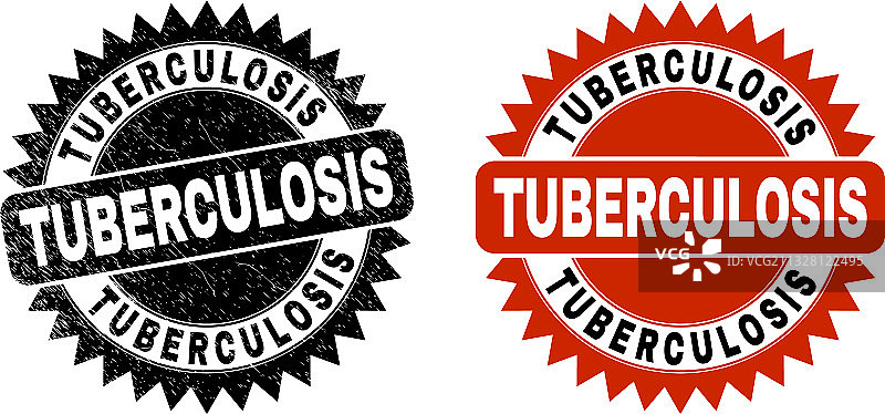 带有颗粒感的肺结核黑色花饰水印图片素材