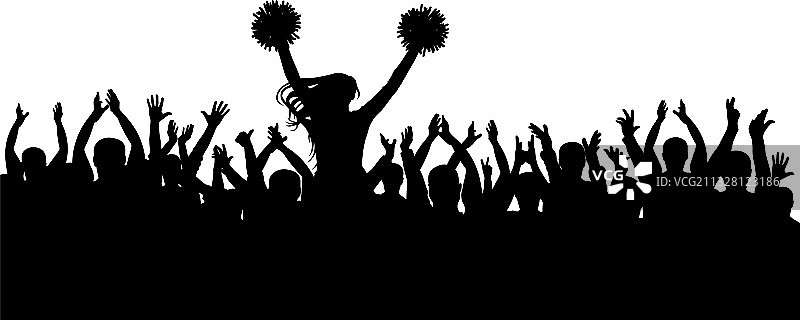 啦啦队和欢呼的粉丝图片素材