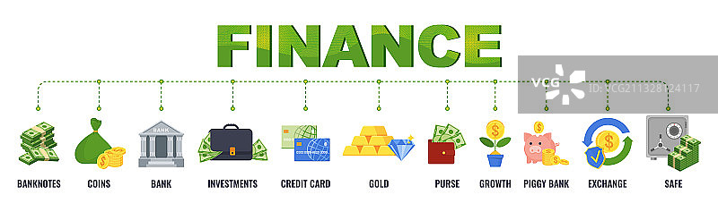 金融成功图标banner图片素材