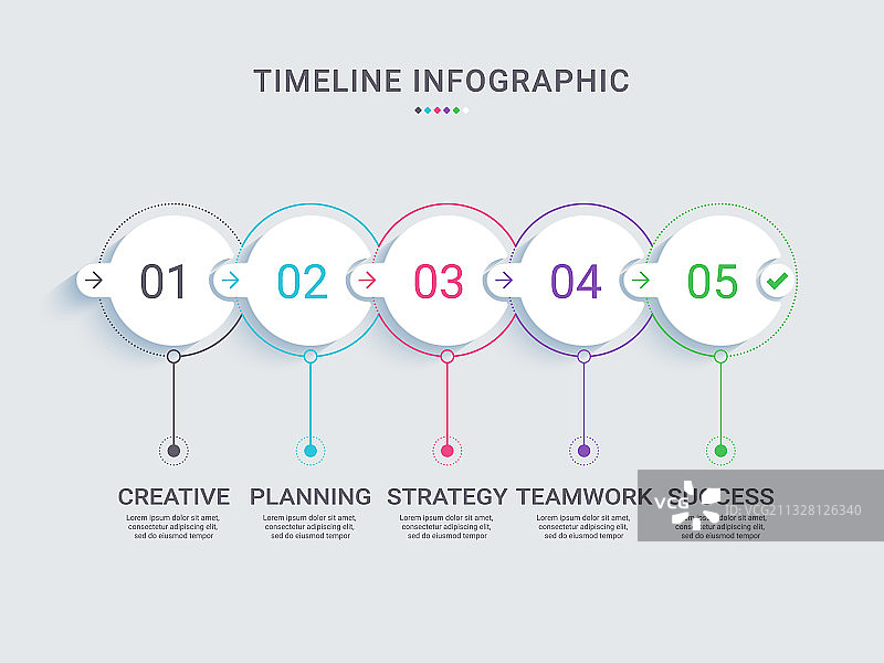项目里程碑时间轴信息图表模板图片素材