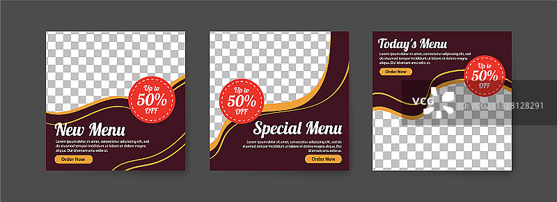 数字营销的社交媒体发布模板图片素材