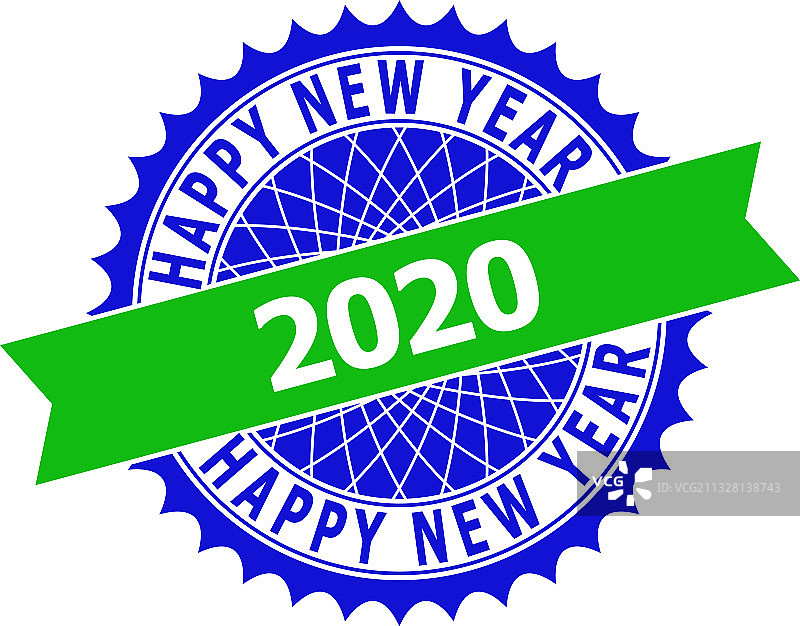 2020新年双色简洁花型模板图片素材