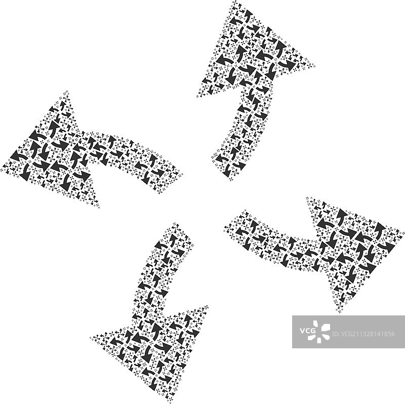 离心箭头递归马赛克图片素材