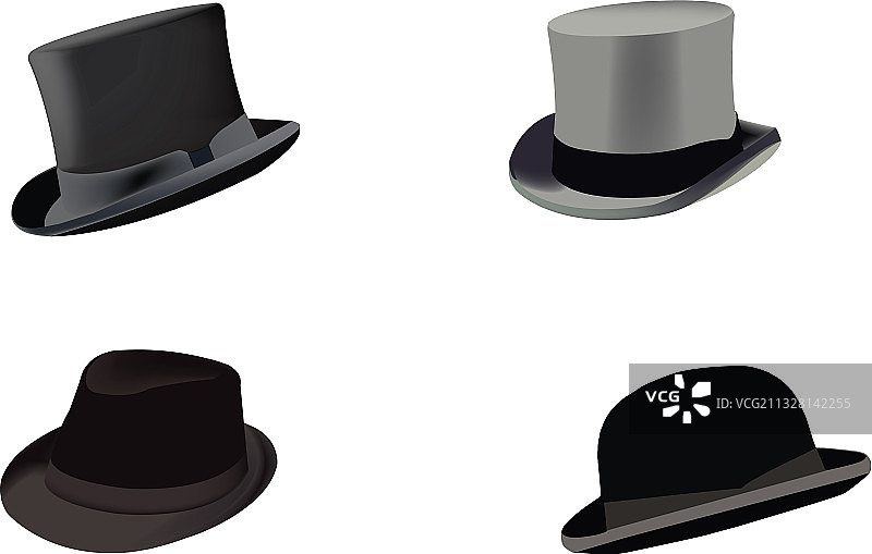 优雅男士帽子系列图片素材