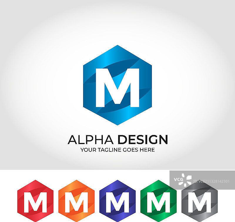 字母M创意现代标志设计概念图片素材