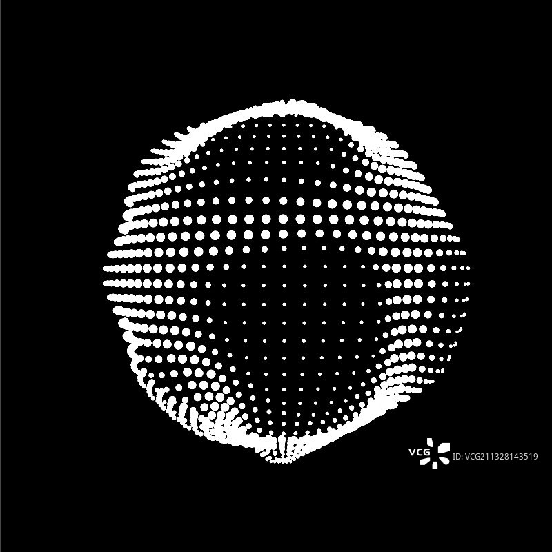 由海洋形成的一个变形的瘪球体图片素材