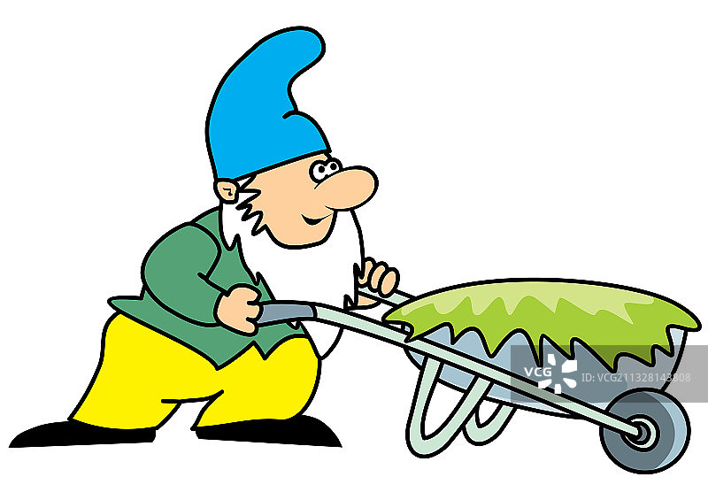 精灵和手推车图片素材