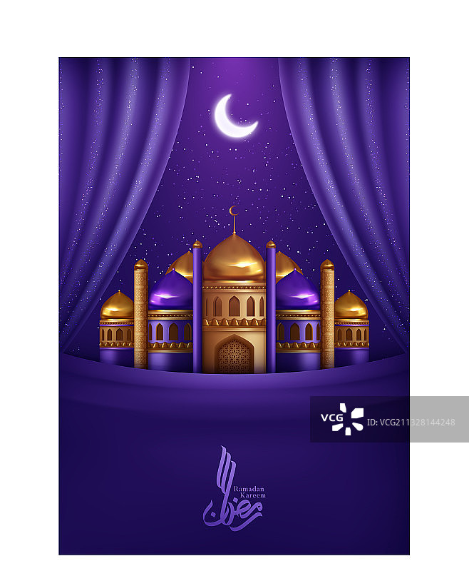 斋月节新月伊斯兰设计图片素材