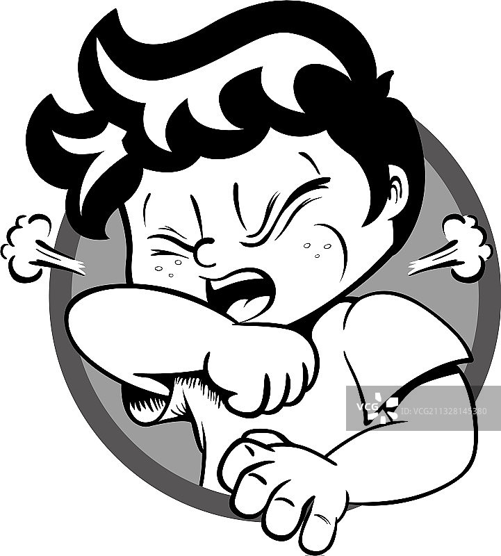 有咳嗽症状的小孩图片素材