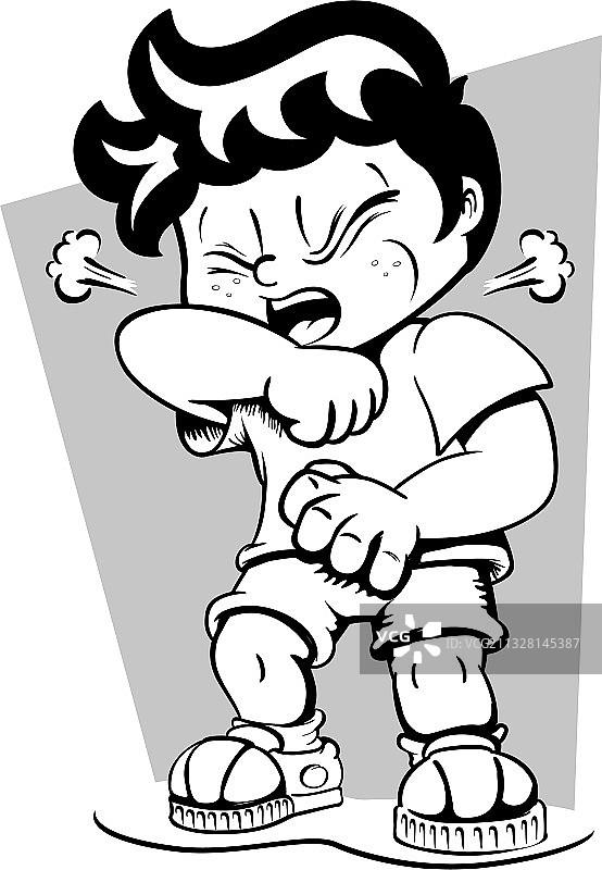 有咳嗽症状的小孩图片素材