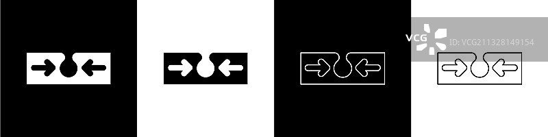 黑白背景上的祛痘图标套装图片素材