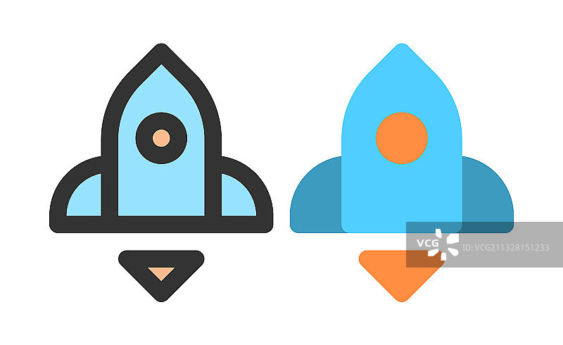 加速或助推器火箭图标图片素材
