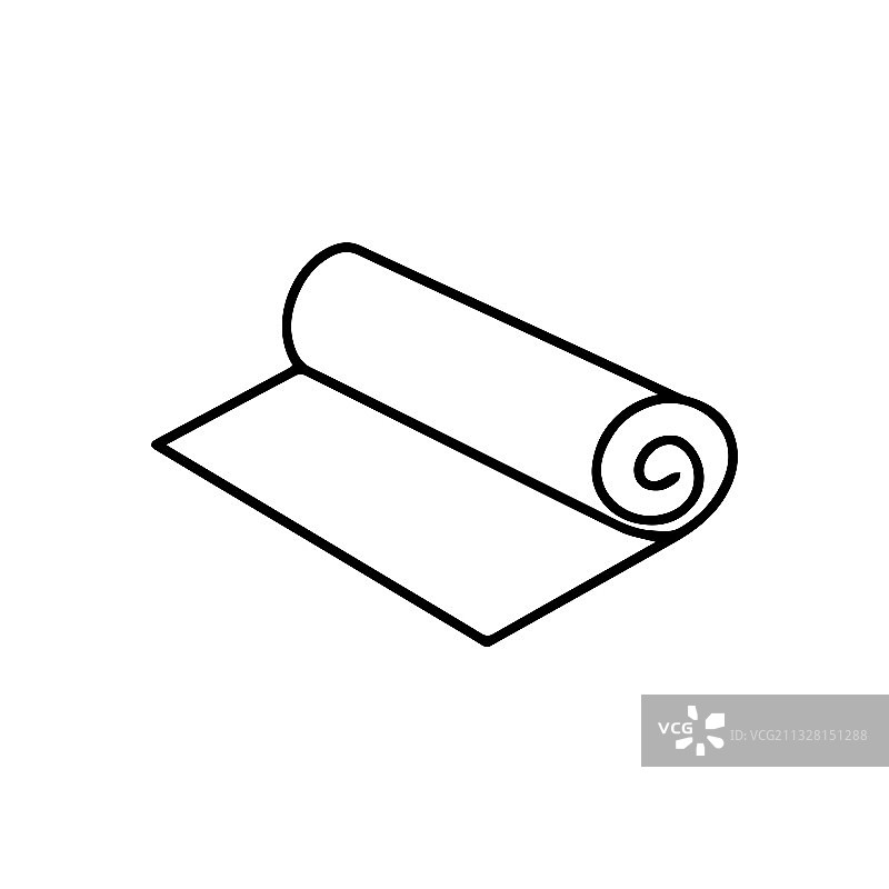 黑白瑜伽垫涂鸦图片素材