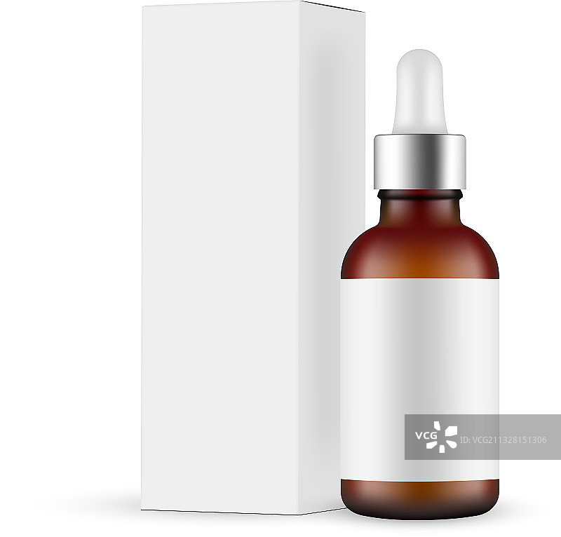 带金属盖空白标签纸板盒滴管图片素材