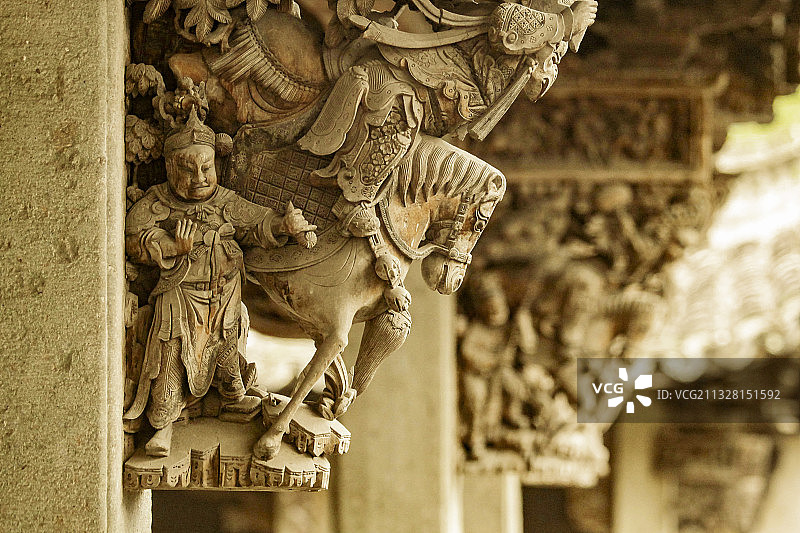 中国 浙江 诸葛 八卦村 木雕图片素材