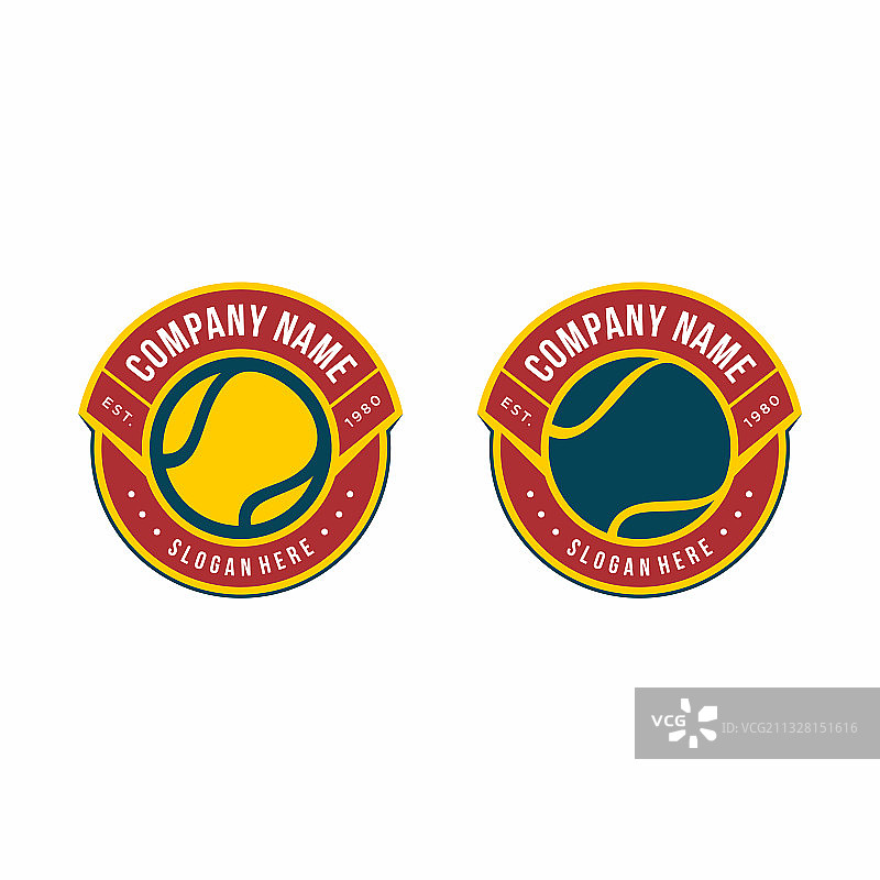 网球标志设计模板图片素材