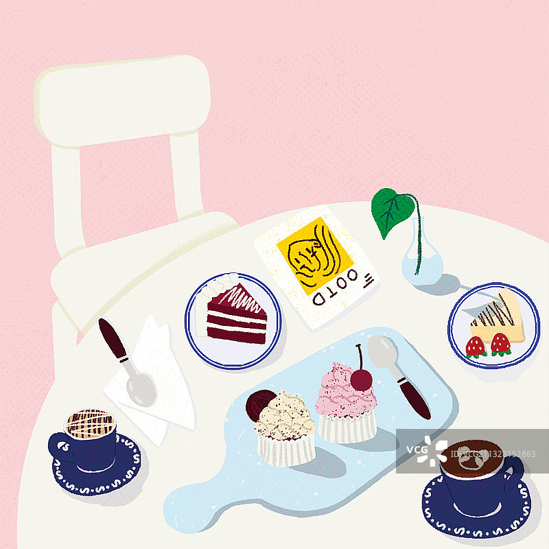 美食质感插画图片素材