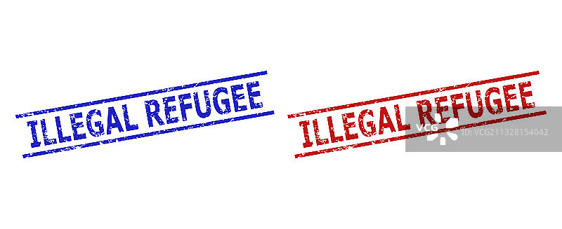 带污渍的非法难民印章图片素材