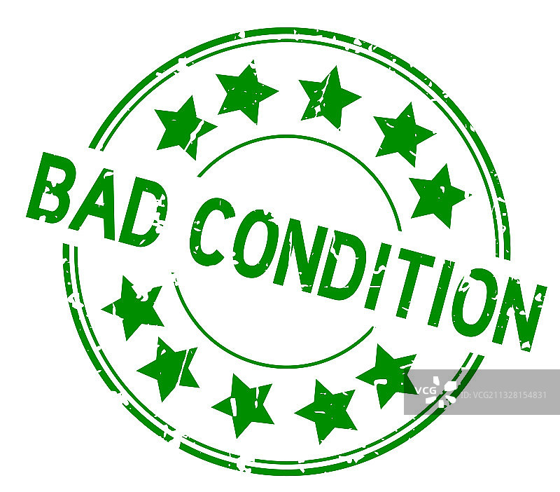 绿色破旧损坏圆形橡胶印章图片素材