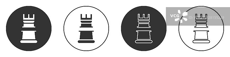 白色背景上的黑色商业策略图标图片素材